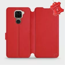 obrázek produktu Luxusní flip pouzdro na mobil Xiaomi Redmi Note 9 - Červené - kožené -  L_RDS Red Leather