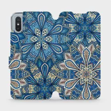 obrázek produktu Flipové pouzdro na mobil Xiaomi Redmi 9A / 9AT - V108P Modré mandala květy