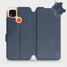 obrázek produktu Flipové pouzdro na mobil Xiaomi Redmi 9C - Modré - kožené -  L_NBS Blue Leather