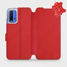 obrázek produktu Luxusní flip pouzdro na mobil Xiaomi Redmi 9T - Červené - kožené -  L_RDS Red Leather