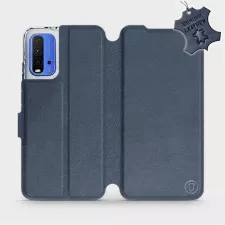 obrázek produktu Luxusní flip pouzdro na mobil Xiaomi Redmi 9T - Modré - kožené -  L_NBS Blue Leather