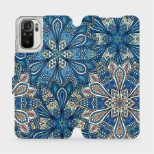 obrázek produktu Flipové pouzdro na mobil Xiaomi Redmi Note 10 - V108P Modré mandala květy