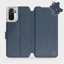 obrázek produktu Luxusní kožené flip pouzdro Xiaomi Redmi Note 10S - Modré - L_NBS Blue Leather