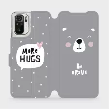 obrázek produktu Flipové pouzdro na mobil Xiaomi Redmi Note 10S - MH06P Be brave - more hugs