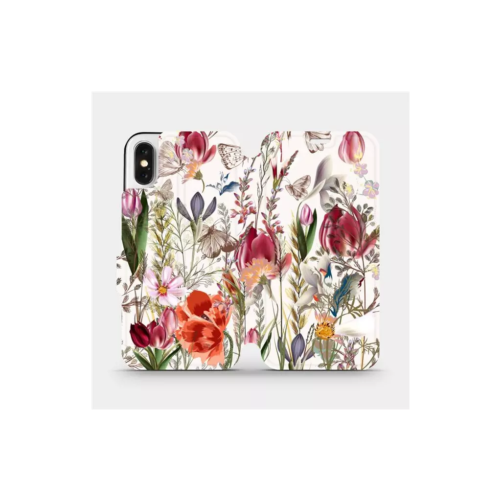 Obrázek produktu Flipové pouzdro na mobil Apple iPhone X - MP01S Rozkvetlá louka