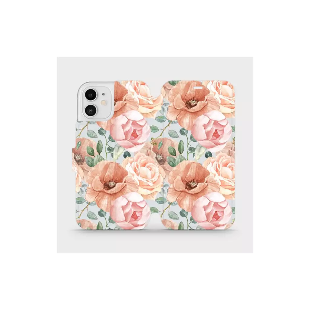 Obrázek produktu Flipové pouzdro na mobil Apple iPhone 12 - MP02S Pastelové květy