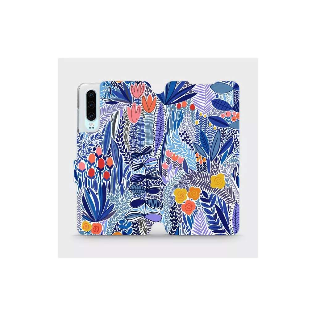 Obrázek produktu Flipové pouzdro na mobil Huawei P30 - MP03P Modrá květena