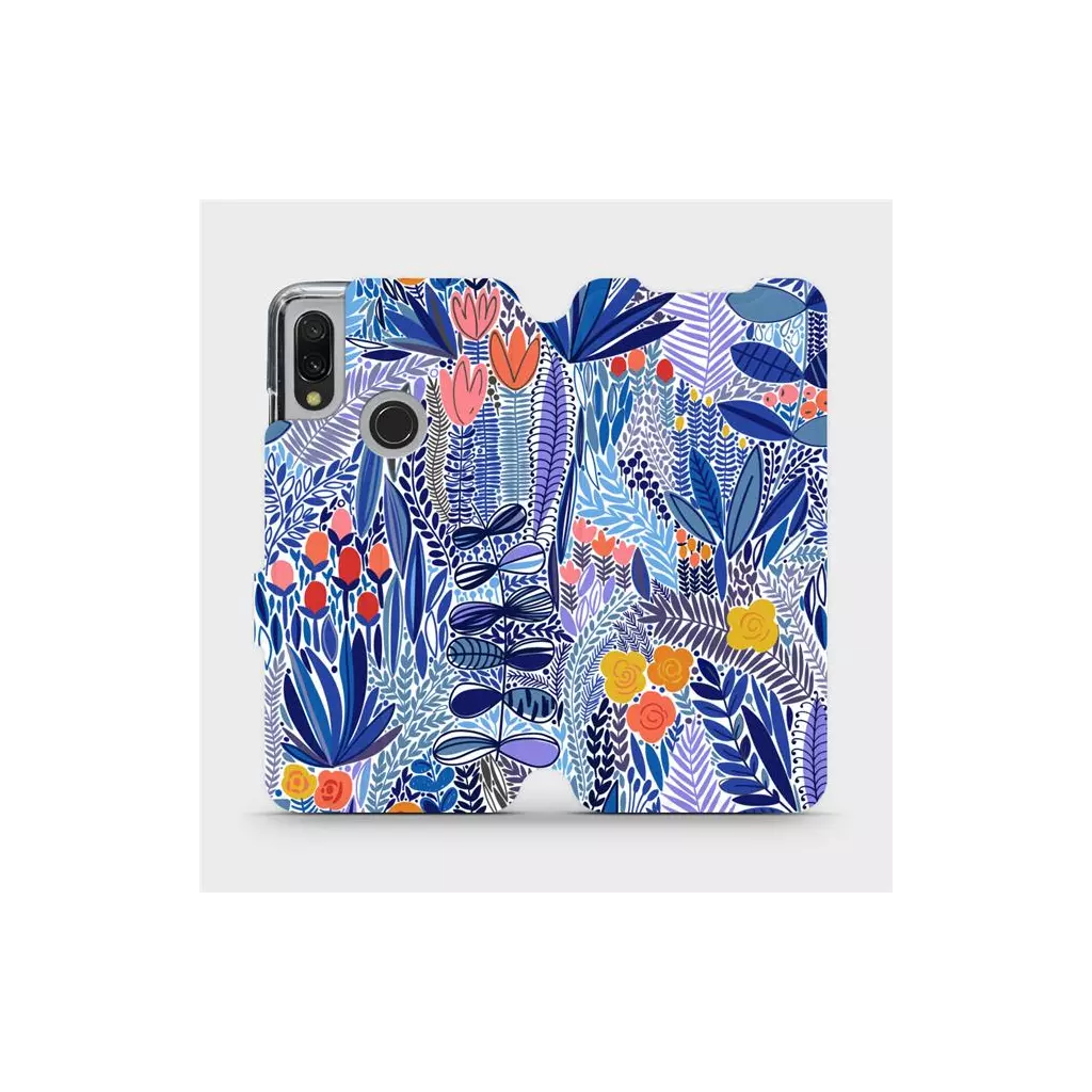 Obrázek produktu Flipové pouzdro na mobil Xiaomi Redmi 7 - MP03P Modrá květena