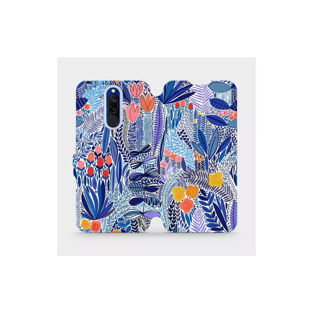 Obrázek produktu Flipové pouzdro na mobil Xiaomi Redmi 8 - MP03P Modrá květena