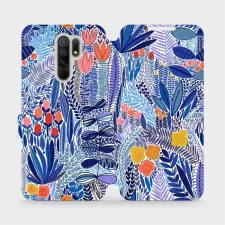 obrázek produktu Flip pouzdro na mobil Xiaomi Redmi 9 - MP03P Modrá květena