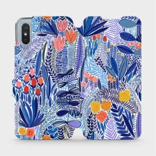 obrázek produktu Flip pouzdro na mobil Xiaomi Redmi 9A - MP03P Modrá květena