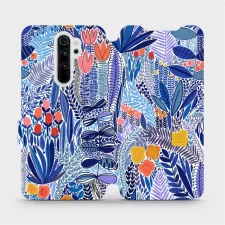 obrázek produktu Flip pouzdro na mobil Xiaomi Redmi Note 8 Pro - MP03P Modrá květena