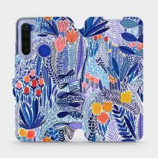 obrázek produktu Flip pouzdro na mobil Xiaomi Redmi Note 8T - MP03P Modrá květena