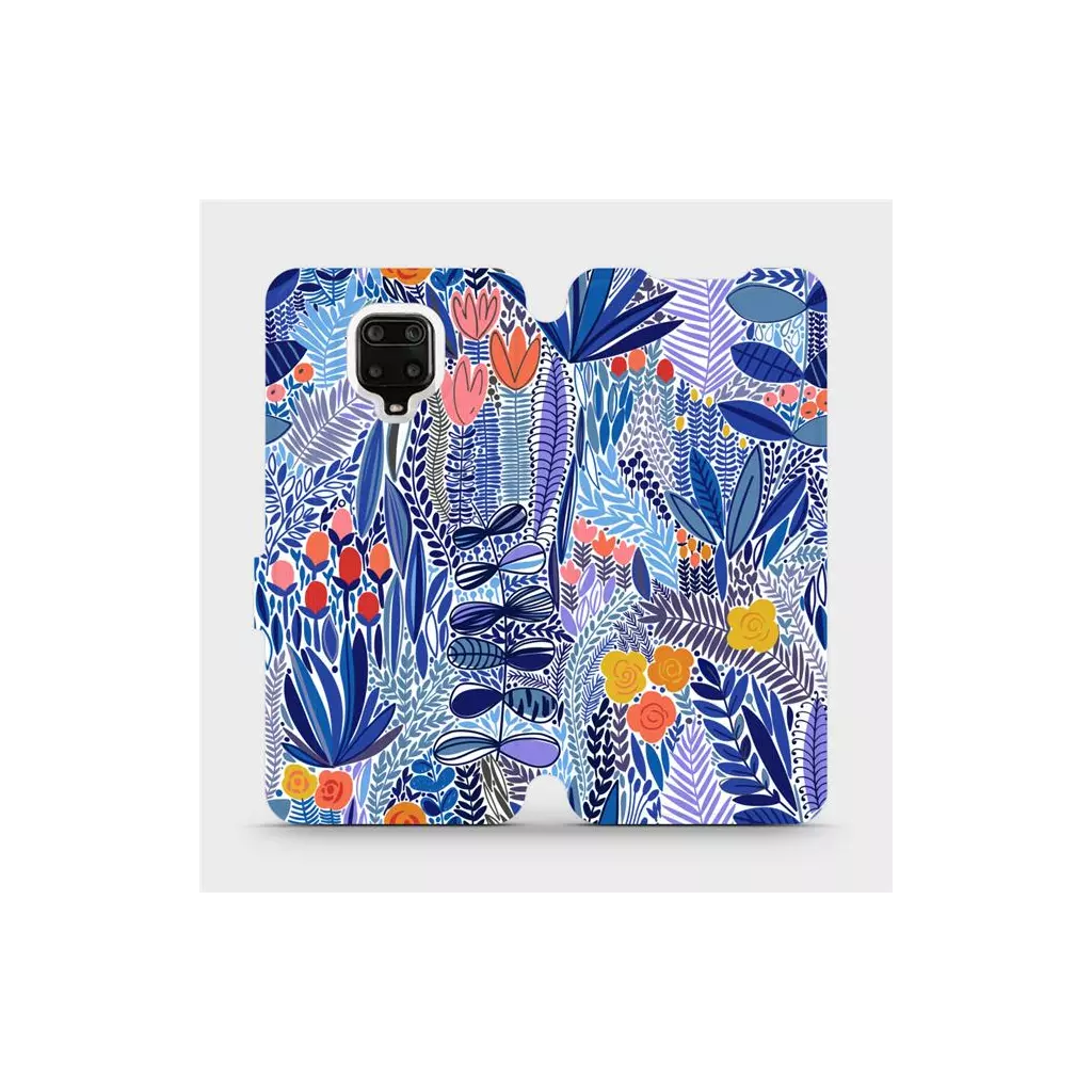 Obrázek produktu Flipové pouzdro na mobil Xiaomi Redmi Note 9 Pro - MP03P Modrá květena