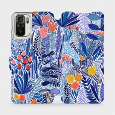 obrázek produktu Flip pouzdro na mobil Xiaomi Redmi Note 10 - MP03P Modrá květena