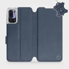 obrázek produktu Luxusní kožené flip pouzdro na mobil Xiaomi Redmi Note 10 5G - Modré - L_NBS Blue Leather