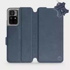 obrázek produktu Luxusní kožené flip pouzdro na mobil Xiaomi Redmi Note 11S 5G / Xiaomi POCO M4 Pro 5G - Modré - L_NBS Blue Leather