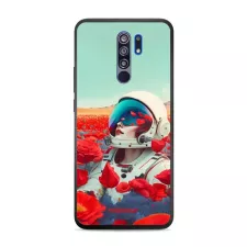 obrázek produktu Prémiový lesklý kryt Glossy na mobil Xiaomi Redmi 9 - G001G Astronautka v květech