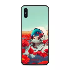 obrázek produktu Prémiový lesklý kryt Glossy na mobil Xiaomi Redmi 9A / 9AT - G001G Astronautka v květech