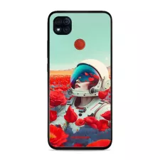 obrázek produktu Prémiový lesklý kryt Glossy na mobil Xiaomi Redmi 9C - G001G Astronautka v květech