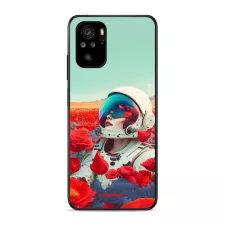 obrázek produktu Prémiový lesklý kryt Glossy na mobil Xiaomi Redmi Note 10 - G001G Astronautka v květech