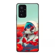 obrázek produktu Prémiový lesklý kryt Glossy na mobil Xiaomi Redmi Note 10 Pro - G001G Astronautka v květech