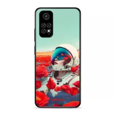 obrázek produktu Prémiový lesklý kryt Glossy na mobil Xiaomi Redmi Note 11 - G001G Astronautka v květech