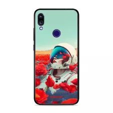 obrázek produktu Prémiový lesklý kryt Glossy na mobil Xiaomi Redmi Note 7 - G001G Astronautka v květech