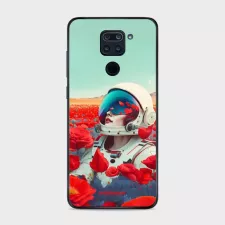 obrázek produktu Prémiový lesklý kryt Glossy na mobil Xiaomi Redmi Note 9 - G001G Astronautka v květech