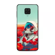 obrázek produktu Prémiový lesklý kryt Glossy na mobil Xiaomi Redmi Note 9 Pro / Note 9S - G001G Astronautka v květech