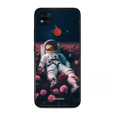 obrázek produktu Prémiový lesklý kryt Glossy na mobil Xiaomi Redmi 9C - G002G Astronaut v růžích