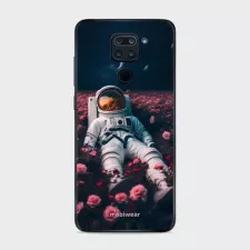 obrázek produktu Prémiový lesklý kryt Glossy na mobil Xiaomi Redmi Note 9 - G002G Astronaut v růžích