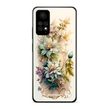 obrázek produktu Prémiový lesklý kryt Glossy na mobil Xiaomi Redmi Note 11 Pro - G014G Krémové květy