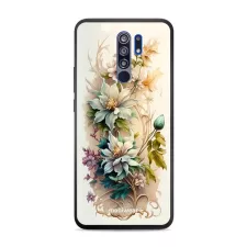 obrázek produktu Prémiový lesklý kryt Glossy na mobil Xiaomi Redmi 9 - G014G Krémové květy