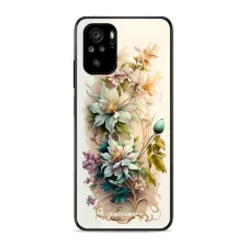 obrázek produktu Prémiový lesklý kryt Glossy na mobil Xiaomi Redmi Note 10 - G014G Krémové květy