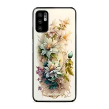 obrázek produktu Prémiový lesklý kryt Glossy na mobil Xiaomi Redmi Note 10 5G - G014G Krémové květy