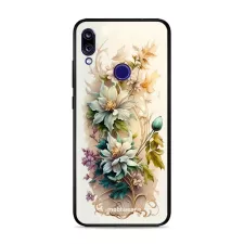 obrázek produktu Prémiový lesklý kryt Glossy na mobil Xiaomi Redmi Note 7 - G014G Krémové květy