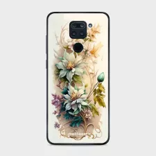 obrázek produktu Prémiový lesklý kryt Glossy na mobil Xiaomi Redmi Note 9 - G014G Krémové květy