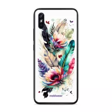 obrázek produktu Prémiový lesklý kryt Glossy na mobil Xiaomi Redmi 9A / 9AT - G017G Pírka a květy