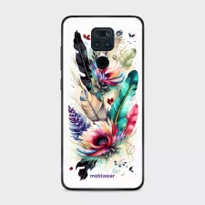 obrázek produktu Prémiový lesklý kryt Glossy na mobil Xiaomi Redmi Note 9 - G017G Pírka a květy