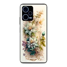 obrázek produktu Prémiový lesklý kryt Glossy na mobil Xiaomi Redmi Note 12 Pro+ 5G - G014G Krémové květy