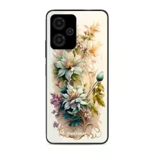 obrázek produktu Prémiový lesklý kryt Glossy na mobil Xiaomi Redmi Note 12 5G - G014G Krémové květy