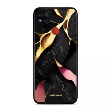 obrázek produktu Prémiový lesklý kryt Glossy na mobil Xiaomi Redmi 9C - G021G Černý a zlatavý mramor