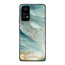 obrázek produktu Prémiový lesklý kryt Glossy na mobil Xiaomi Redmi Note 11 Pro 5G - G022G Zelenkavý a zlatavý mramor