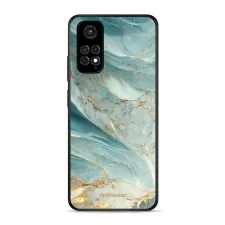 obrázek produktu Prémiový lesklý kryt Glossy na mobil Xiaomi Redmi Note 11S - G022G Zelenkavý a zlatavý mramor