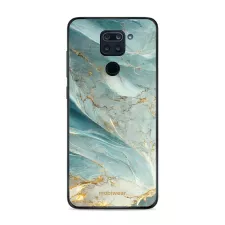 obrázek produktu Prémiový lesklý kryt Glossy na mobil Xiaomi Redmi Note 9 - G022G Zelenkavý a zlatavý mramor