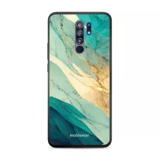 obrázek produktu Prémiový lesklý kryt Glossy na mobil Xiaomi Redmi 9 - G024G - Zlatavý a zelenkavý mramor