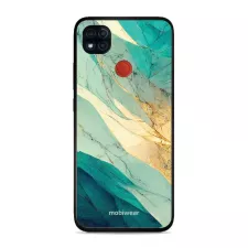 obrázek produktu Prémiový lesklý kryt Glossy na mobil Xiaomi Redmi 9C - G024G - Zlatavý a zelenkavý mramor