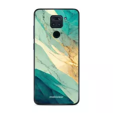 obrázek produktu Prémiový lesklý kryt Glossy na mobil Xiaomi Redmi Note 9 - G024G - Zlatavý a zelenkavý mramor