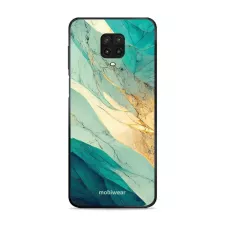 obrázek produktu Prémiový lesklý kryt Glossy na mobil Xiaomi Redmi Note 9 Pro - G024G - Zlatavý a zelenkavý mramor